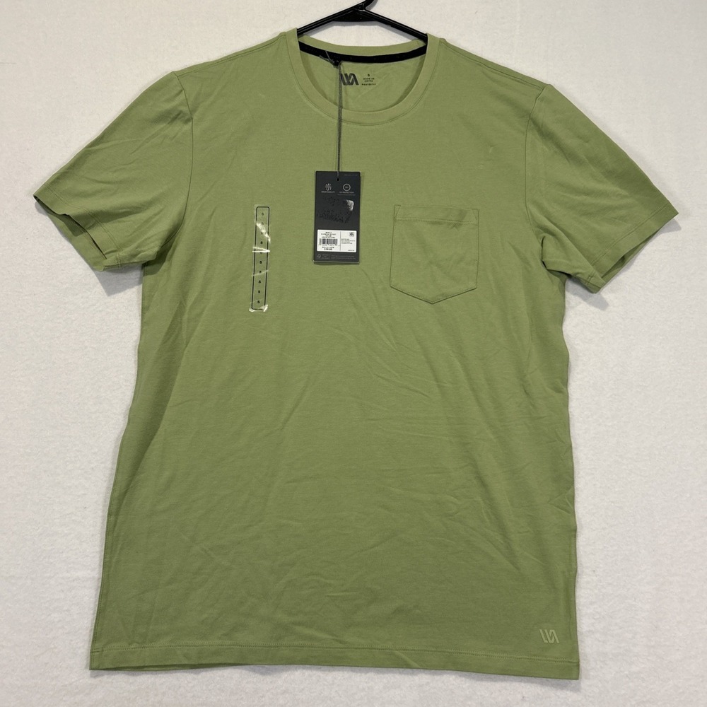 VRST Mens Essential Breathable Pocket Short Sleeve T-Shirt Green MAX241116GW S
